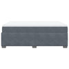 Stella Homewares Box Spring Bed with Mattress Dark Grey Queen Velvet