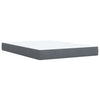 Stella Homewares Box Spring Bed with Mattress Dark Grey Queen Velvet