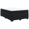 Stella Homewares Box Spring Bed with Mattress Black Queen Velvet