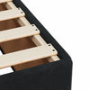 Stella Homewares Box Spring Bed with Mattress Black Queen Velvet