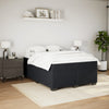 Stella Homewares Box Spring Bed with Mattress Black Queen Velvet