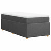Stella Homewares Box Spring Bed with Mattress Dark Grey King Single Fabric
