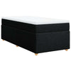Stella Homewares Box Spring Bed with Mattress Black King Single Fabric
