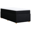 Stella Homewares Box Spring Bed with Mattress Black King Single Fabric