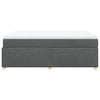 Stella Homewares Box Spring Bed with Mattress Dark Grey Double Fabric