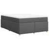 Stella Homewares Box Spring Bed with Mattress Dark Grey Double Fabric