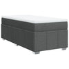Stella Homewares Box Spring Bed with Mattress Dark Grey King Single Fabric