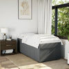 Stella Homewares Box Spring Bed with Mattress Dark Grey King Single Fabric
