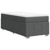 Stella Homewares Box Spring Bed with Mattress Dark Grey King Single Fabric
