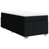 Stella Homewares Box Spring Bed with Mattress Black King Single Fabric