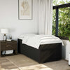 Stella Homewares Box Spring Bed with Mattress Black King Single Fabric