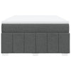 Stella Homewares Box Spring Bed with Mattress Dark Grey Queen Size Fabric