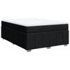 Stella Homewares Box Spring Bed with Mattress Black Queen Size Fabric