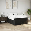 Stella Homewares Box Spring Bed with Mattress Black Queen Size Fabric