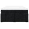 Stella Homewares Box Spring Bed with Mattress Black Queen Size Fabric