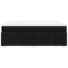 Stella Homewares Box Spring Bed with Mattress Black Queen Size Fabric