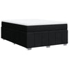 Stella Homewares Box Spring Bed with Mattress Black Queen Size Fabric