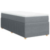 Stella Homewares Box Spring Bed with Mattress Dark Grey King Single Fabric