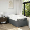 Stella Homewares Box Spring Bed with Mattress Dark Grey King Single Fabric