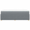 Stella Homewares Box Spring Bed with Mattress Dark Grey King Single Fabric
