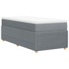 Stella Homewares Box Spring Bed with Mattress Dark Grey King Single Fabric
