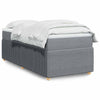 Stella Homewares Box Spring Bed with Mattress Dark Grey King Single Fabric