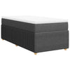 Stella Homewares Box Spring Bed with Mattress Black King Single Fabric