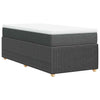 Stella Homewares Box Spring Bed with Mattress Black King Single Fabric