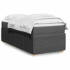 Stella Homewares Box Spring Bed with Mattress Black King Single Fabric