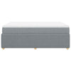 Stella Homewares Box Spring Bed with Mattress Dark Grey Double Fabric