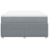 Stella Homewares Box Spring Bed with Mattress Dark Grey Queen Fabric