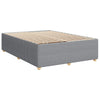 Stella Homewares Box Spring Bed with Mattress Dark Grey Queen Fabric