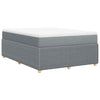 Stella Homewares Box Spring Bed with Mattress Dark Grey Queen Fabric