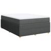 Stella Homewares Box Spring Bed with Mattress Black Queen Fabric