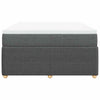 Stella Homewares Box Spring Bed with Mattress Black Queen Fabric