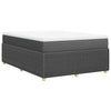 Stella Homewares Box Spring Bed with Mattress Black Queen Fabric