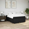 Stella Homewares Box Spring Bed with Mattress Black Queen Fabric