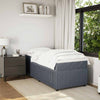 Stella Homewares Box Spring Bed with Mattress Dark Grey King Single Velvet