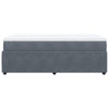Stella Homewares Box Spring Bed with Mattress Dark Grey King Single Velvet
