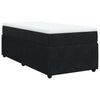 Stella Homewares Box Spring Bed with Mattress Black King Single Velvet