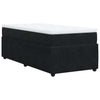 Stella Homewares Box Spring Bed with Mattress Black King Single Velvet