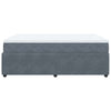 Stella Homewares Box Spring Bed with Mattress Dark Grey Queen Velvet