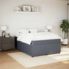Stella Homewares Box Spring Bed with Mattress Dark Grey Queen Velvet