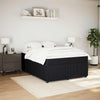 Stella Homewares Box Spring Bed with Mattress Black Queen Velvet