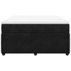Stella Homewares Box Spring Bed with Mattress Black Queen Velvet