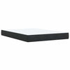 Stella Homewares Box Spring Bed with Mattress Black Queen Velvet