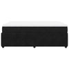 Stella Homewares Box Spring Bed with Mattress Black Queen Velvet