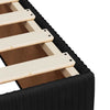Stella Homewares Box Spring Bed with Mattress Black Queen Velvet