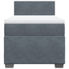Stella Homewares Box Spring Bed with Mattress Dark Grey King Single Fabric