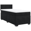 Stella Homewares Box Spring Bed with Mattress Black King Single Fabric